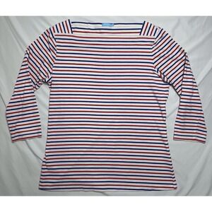 J. McLaughlin Nautical Stripes Red White And Blue Womens Size Small